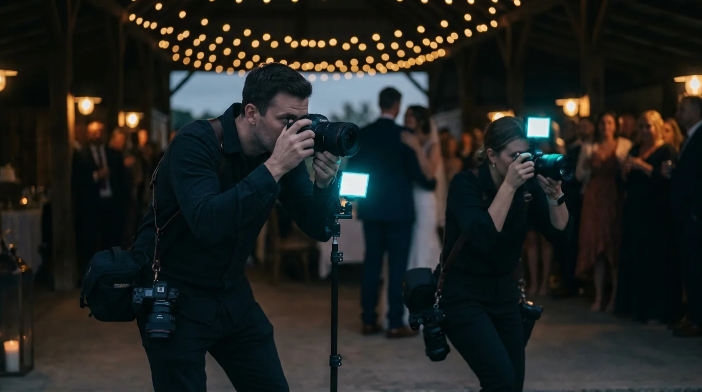 Second shooter capturing coverage alongside the lead camera on a production set